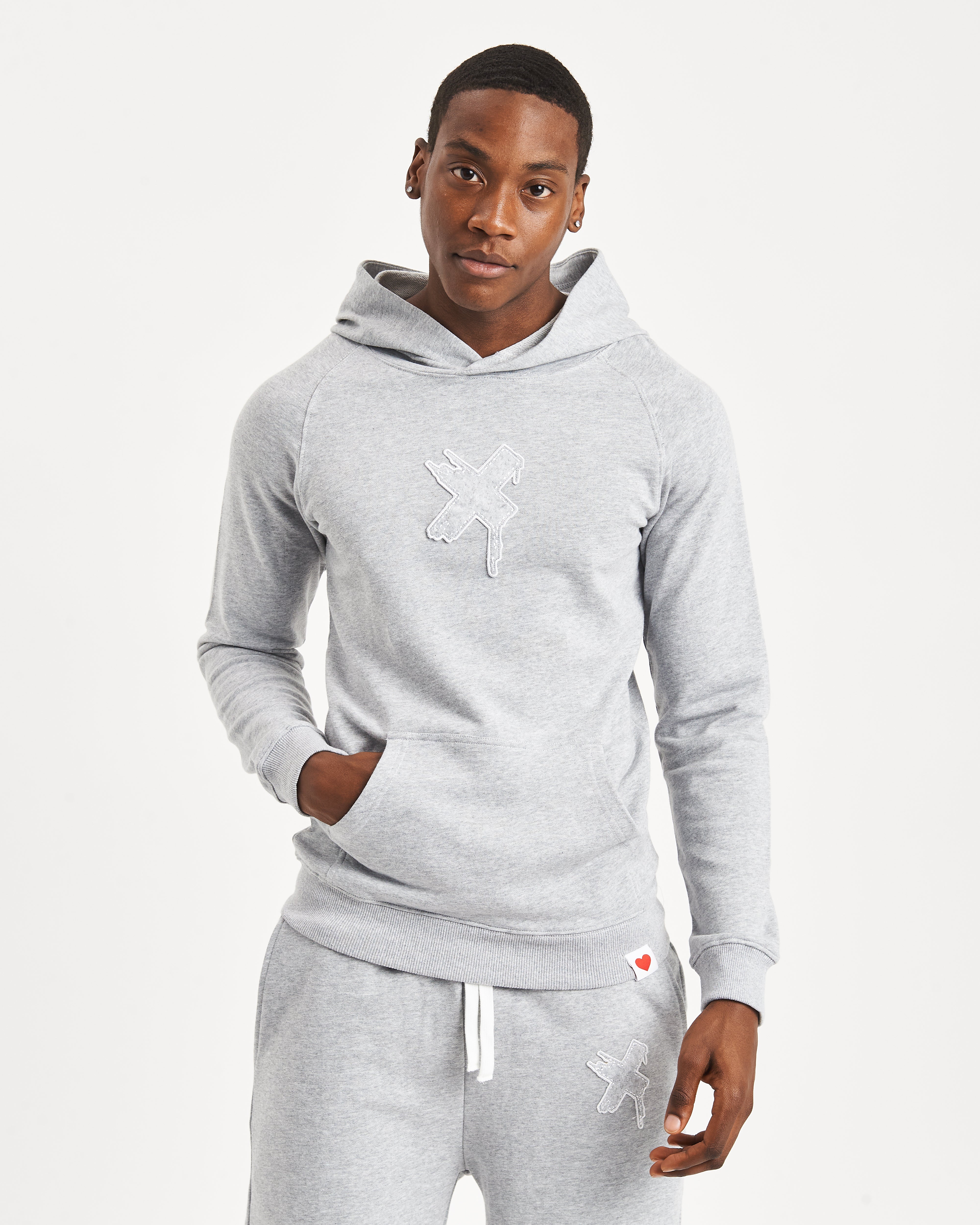 X LOGO HOODIE - GREY – Gxngclothing