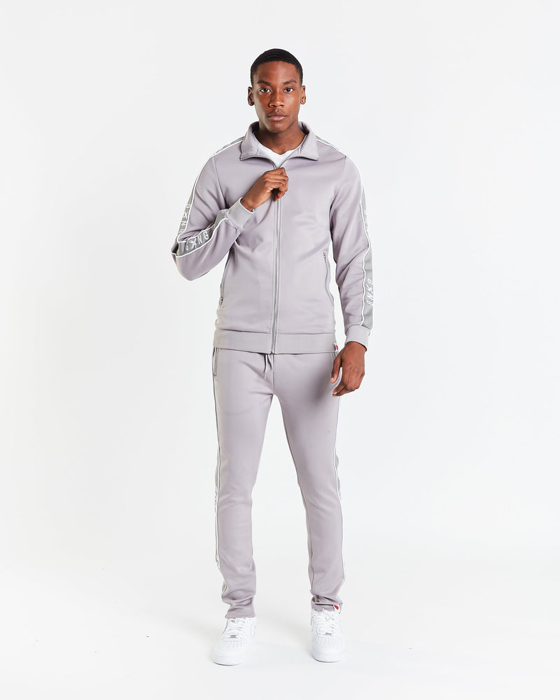 TAPE TRACKSUIT BOTTOMS - GREY - Gxngclothing