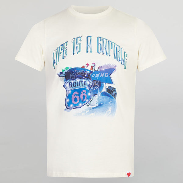 LIFE IS A GAMBLE T-SHIRT - CREAM - Gxngclothing
